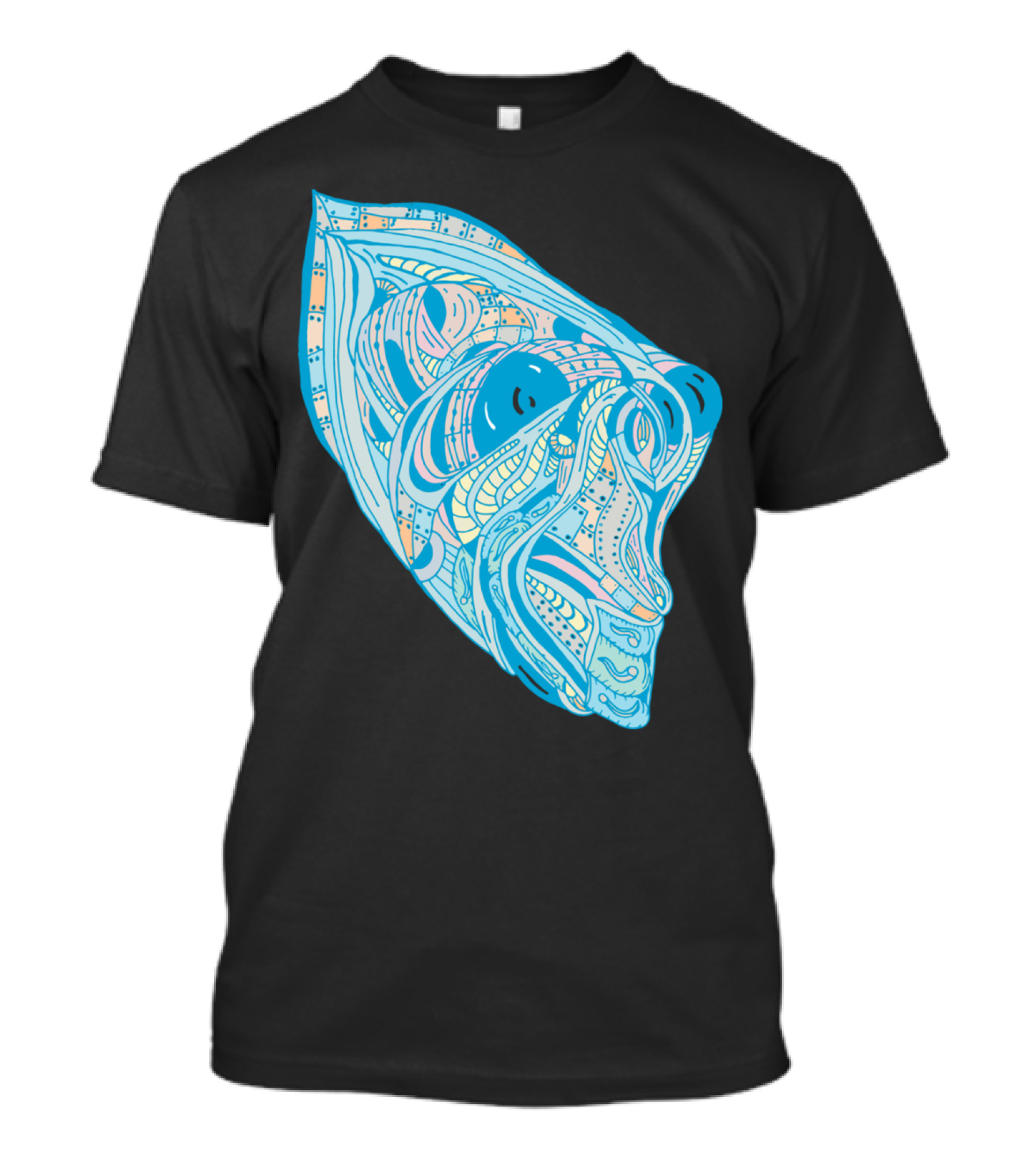 Crystal Skull Psychedelic Tribal Abstract T-Shirt
