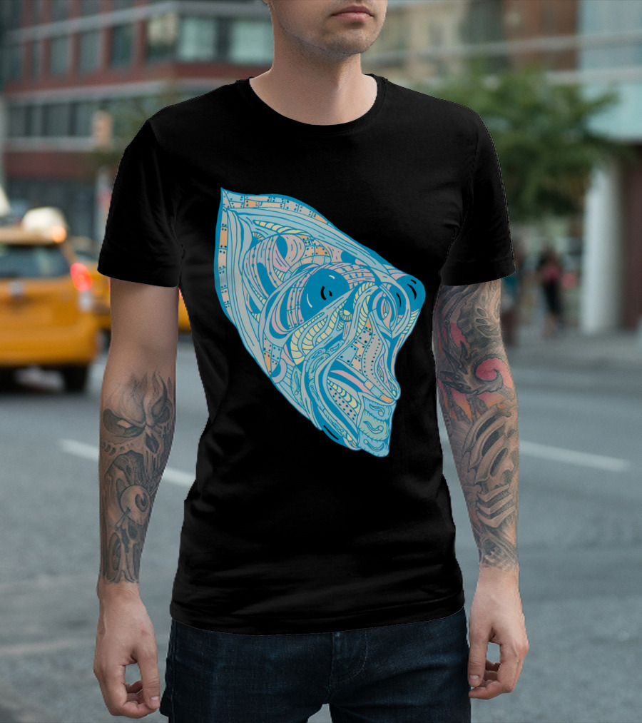 Crystal Skull Psychedelic Tribal Abstract T-Shirt