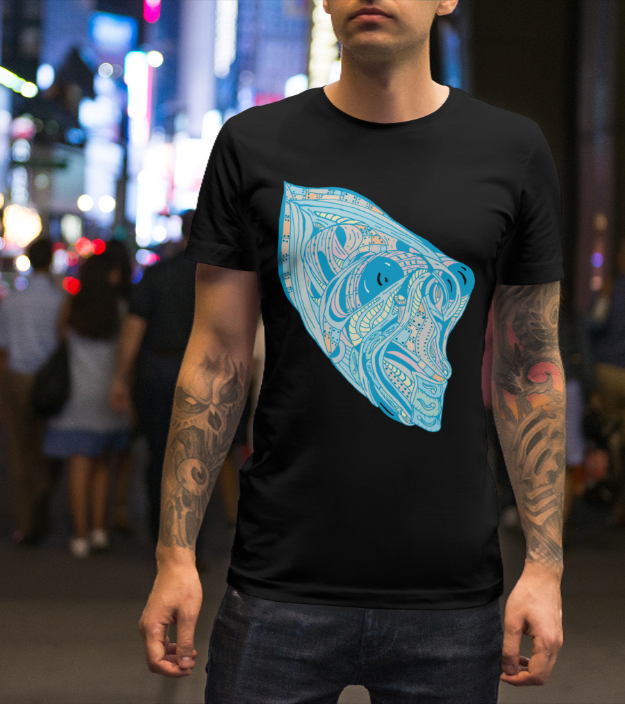 Crystal Skull Psychedelic Tribal Abstract T-Shirt
