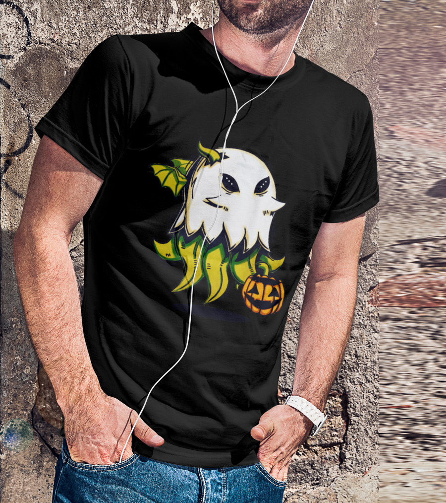 Ghostly Cthulhu With Tentacles And Jack-o'-Lantern For Halloween T-Shirt