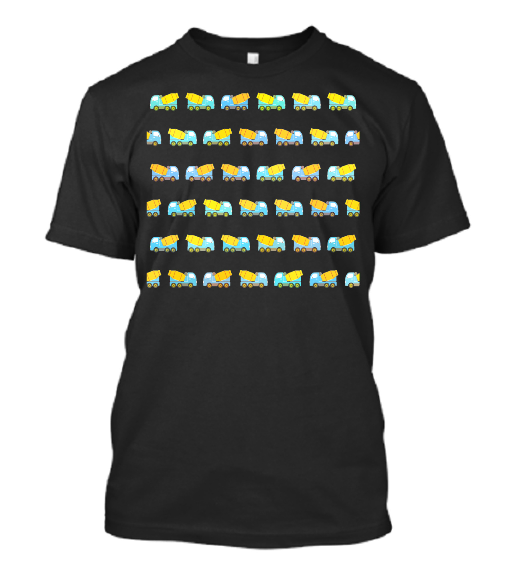 Toy Truck Repeated Motif With Colorful Dump Trucks T-Shirt