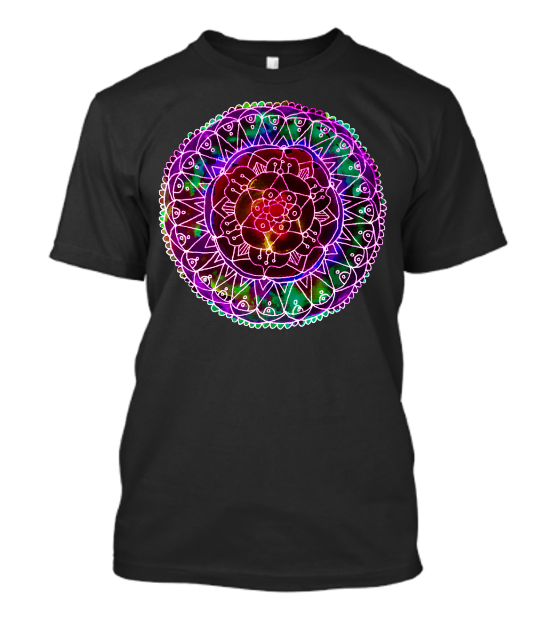 Boho Mandala Colorful Geometric Symmetrical T-Shirt
