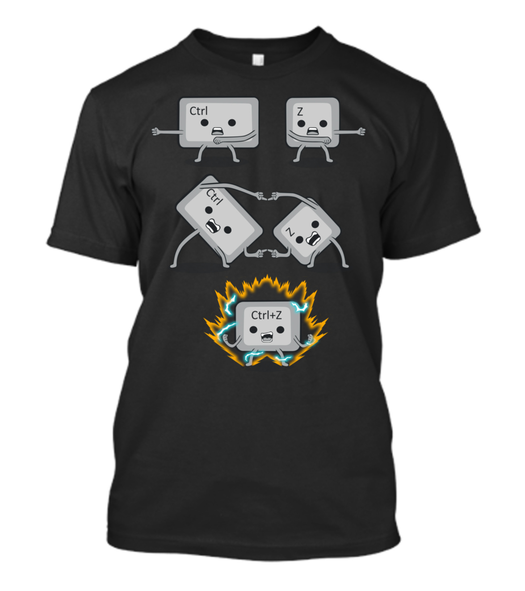 Ctrl Z Keyboard Fusion Power-Up Duo T-Shirt