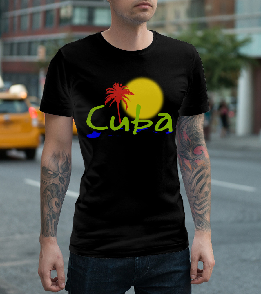 Cuba Sun Palm Tropical Vibes T-Shirt