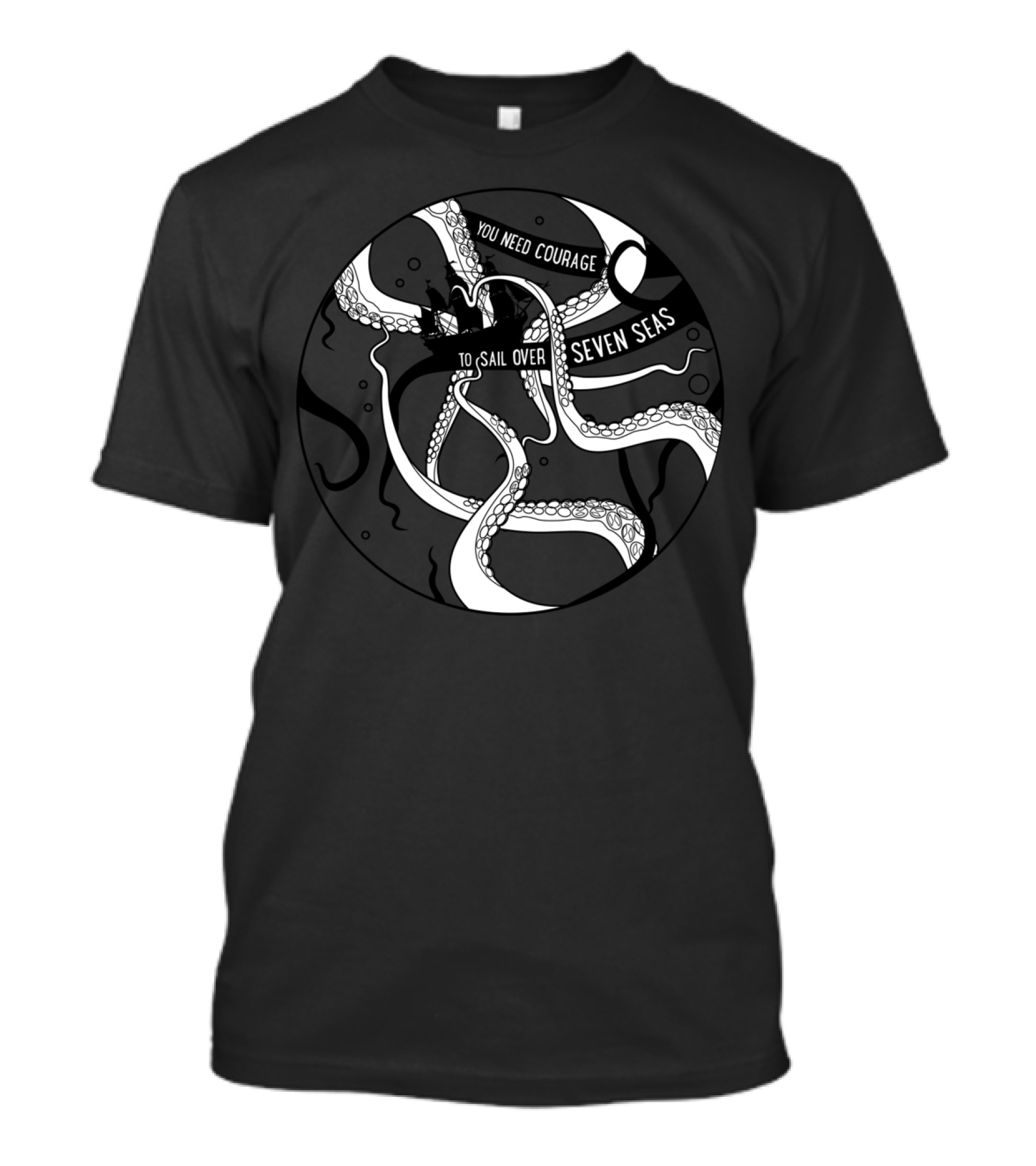 Mystic Octopus Kraken Sailors Courage To Sail Over Seven Seas T-Shirt