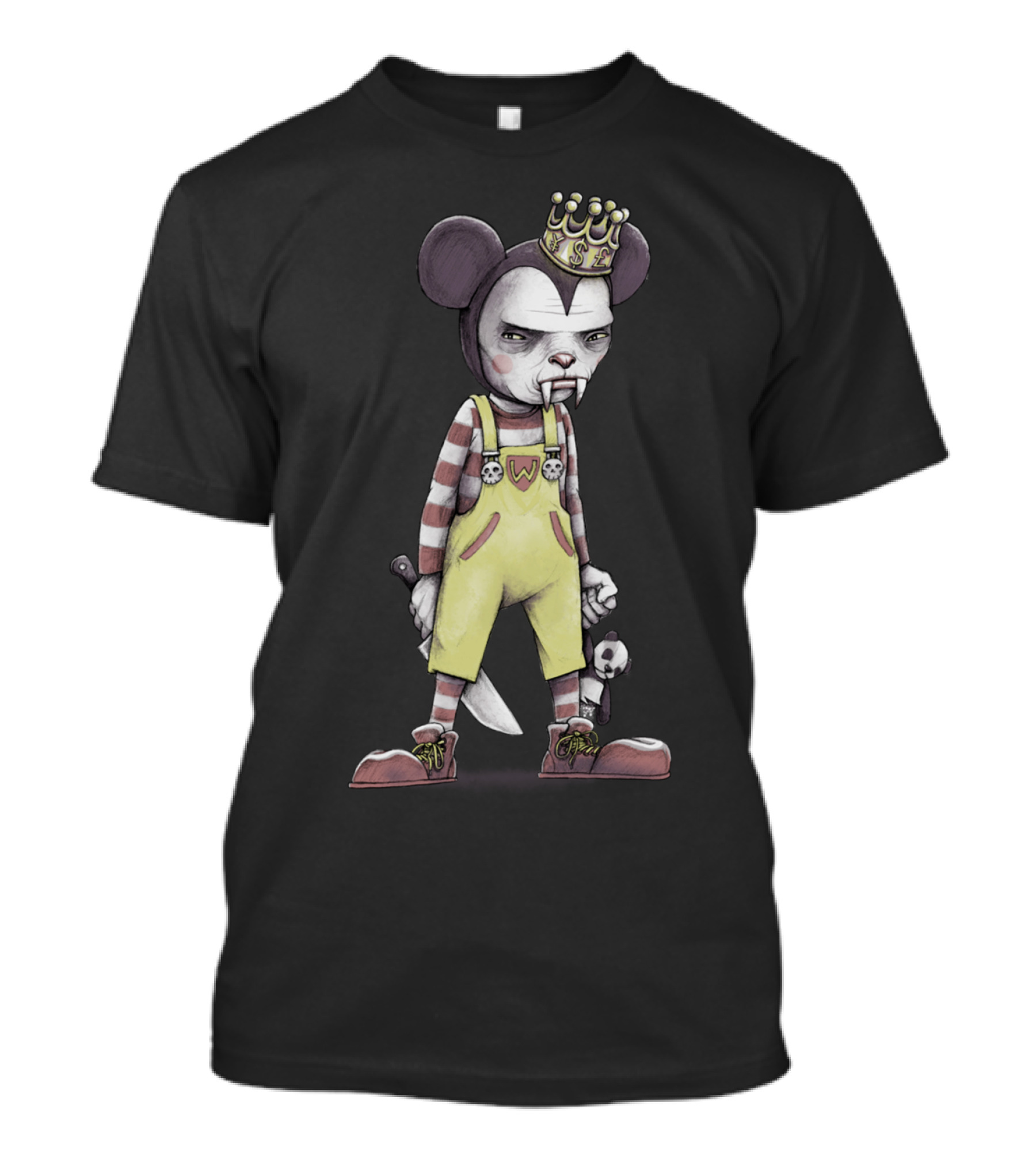 Child Vampire Crown Mouse Parody With Knife And Soccer Ball T-Shirt