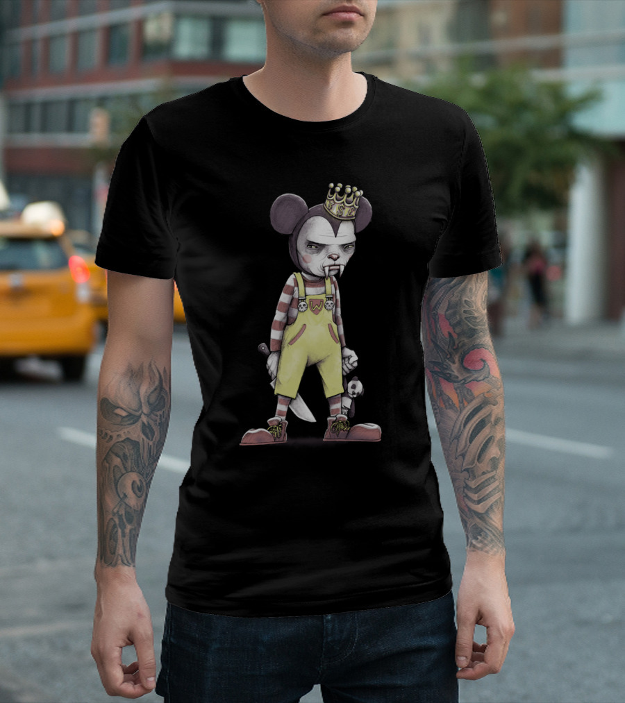 Child Vampire Crown Mouse Parody With Knife And Soccer Ball T-Shirt