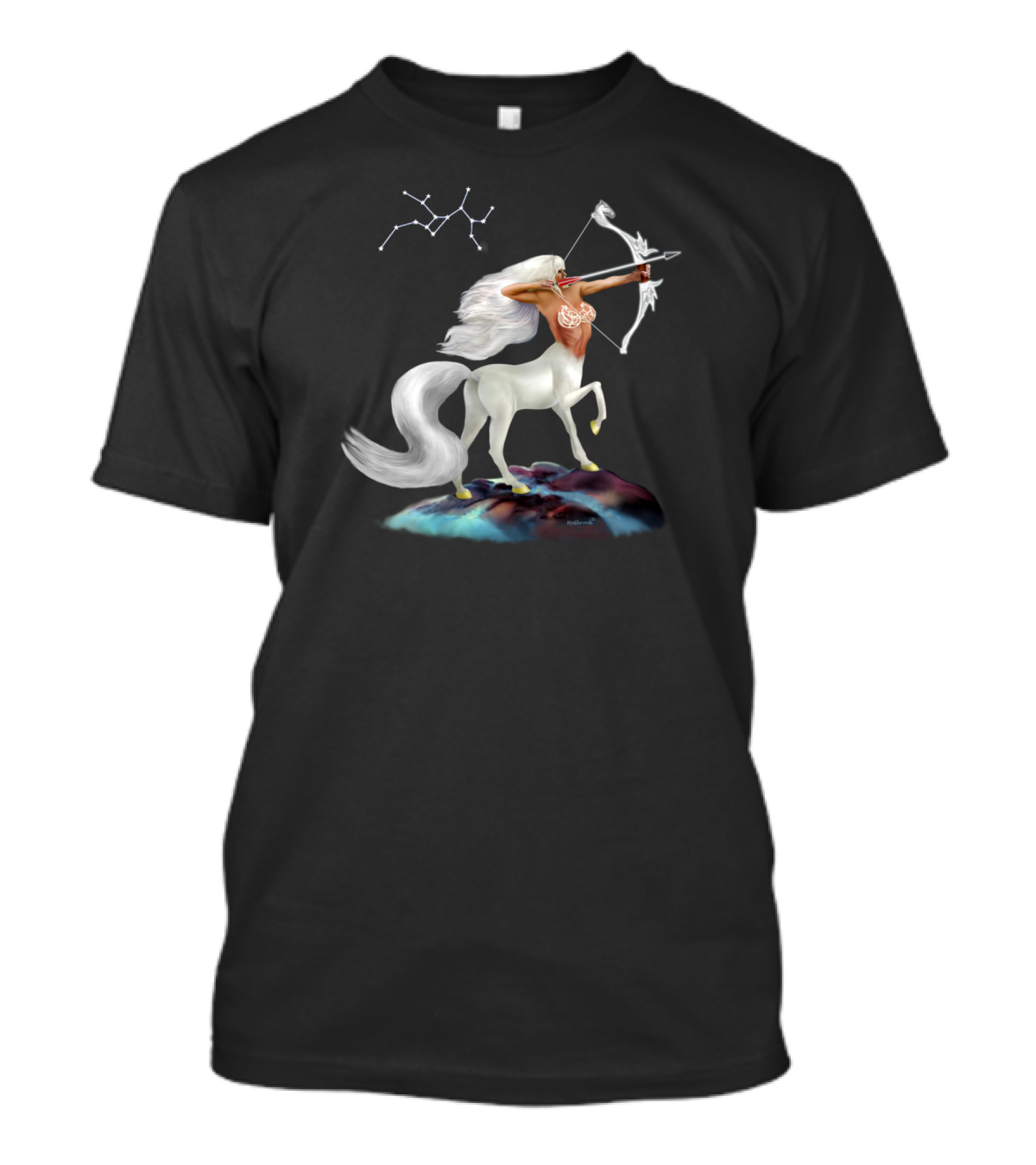 Mystical Sagittarius Centaur With Bow And Star Constellation T-Shirt
