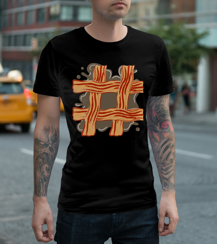 Bacon Hashtag Strips T-Shirt