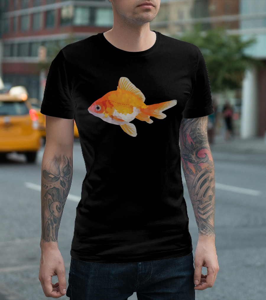 Geometric Goldfish Low Poly T-Shirt