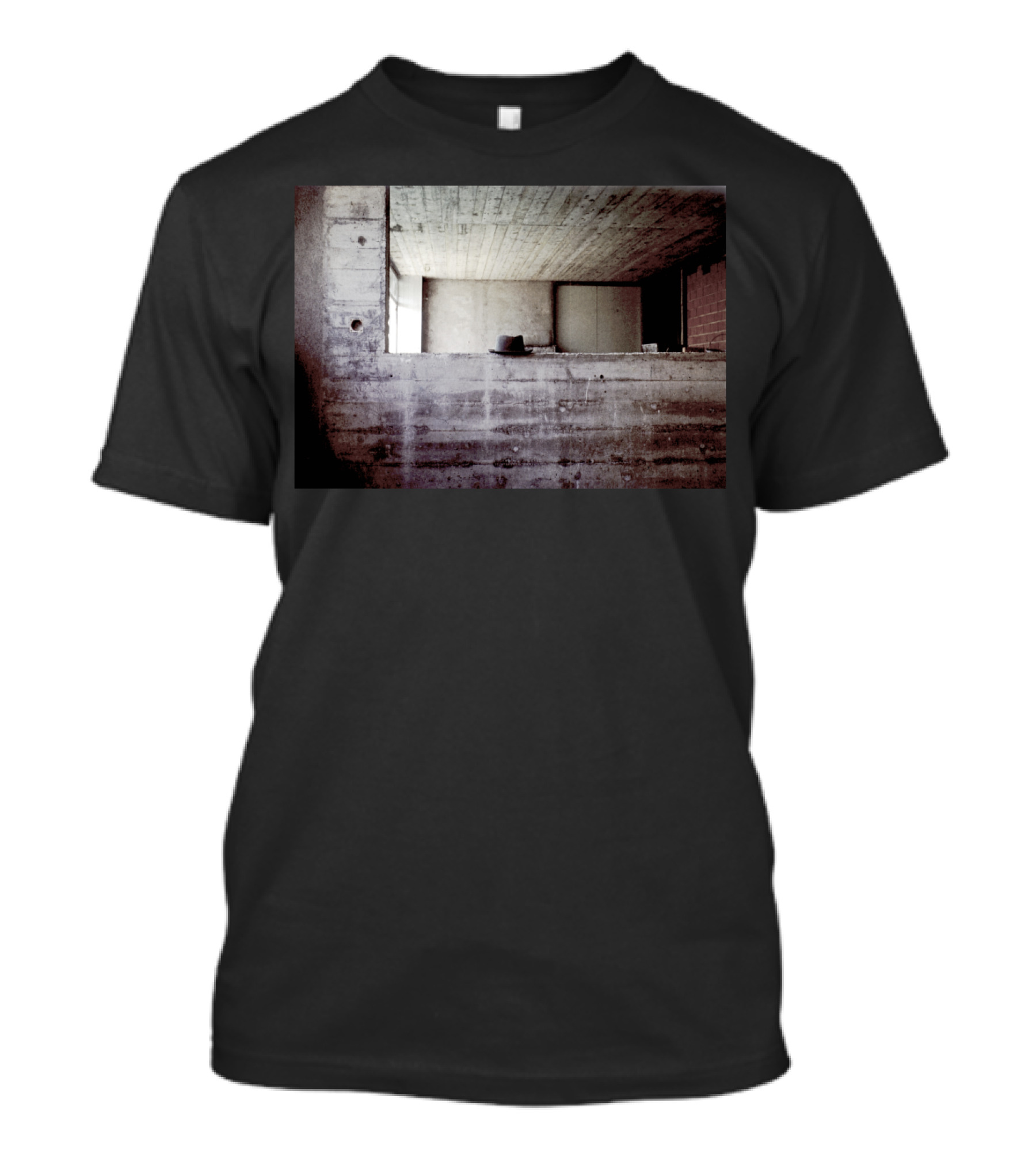 Hat In Lunchbreak Art Pr Mysterious Concrete Space With Lone Hat T-Shirt