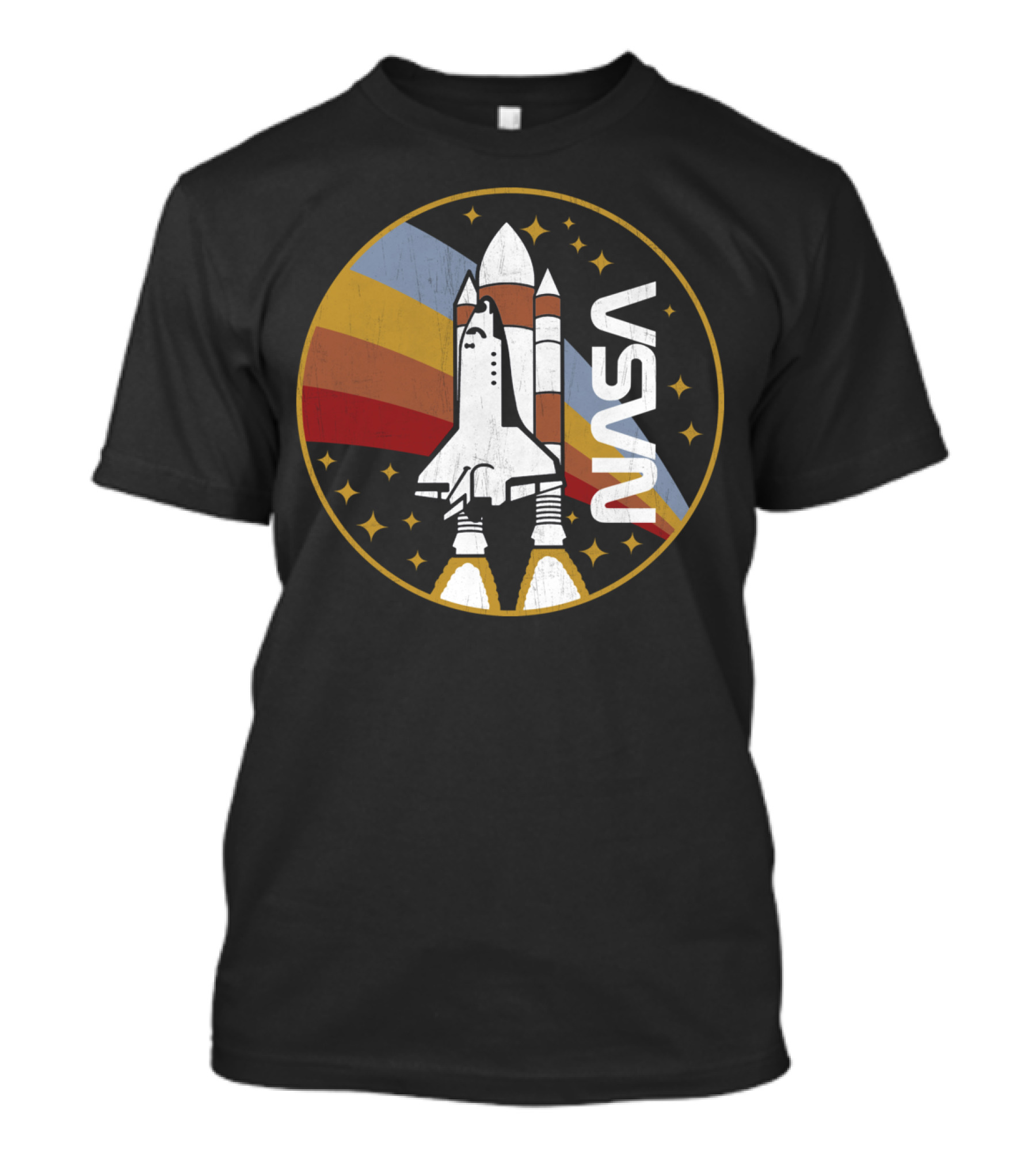 NASA Shuttle Vintage Launch Badge T-Shirt