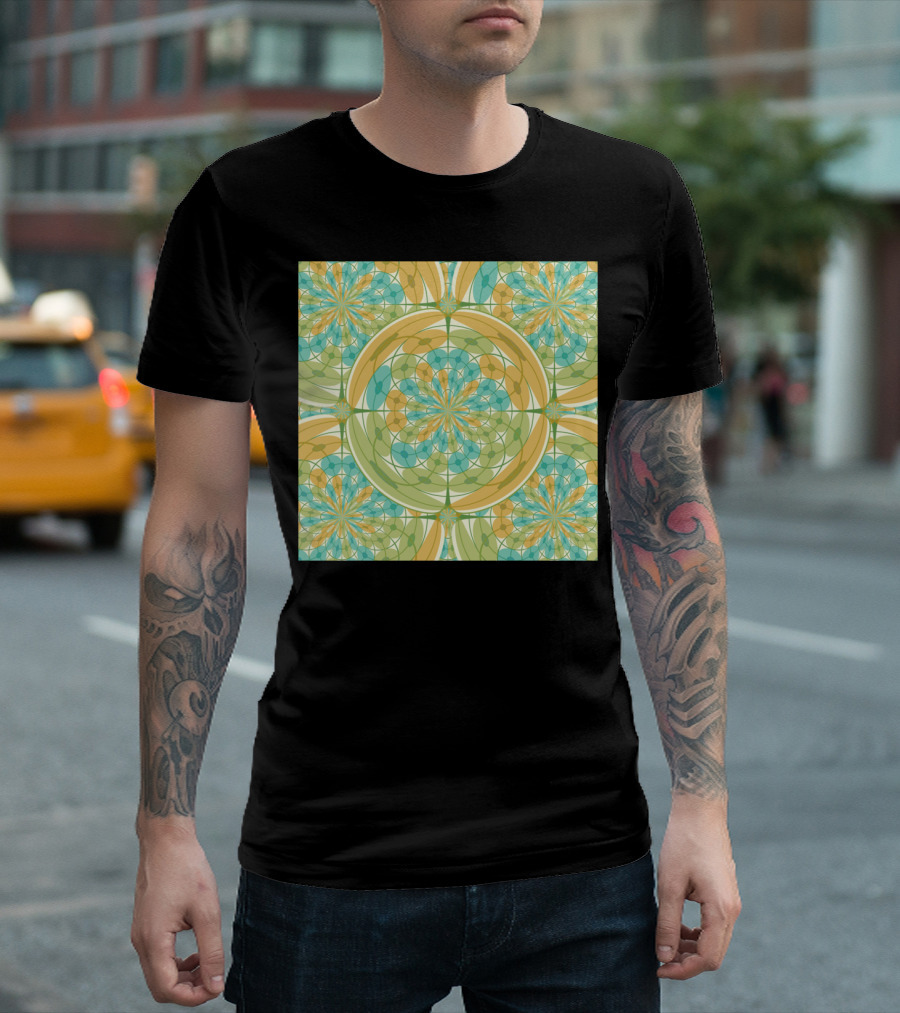 Geometric Harmony P Kaleidoscope Mandala T-Shirt