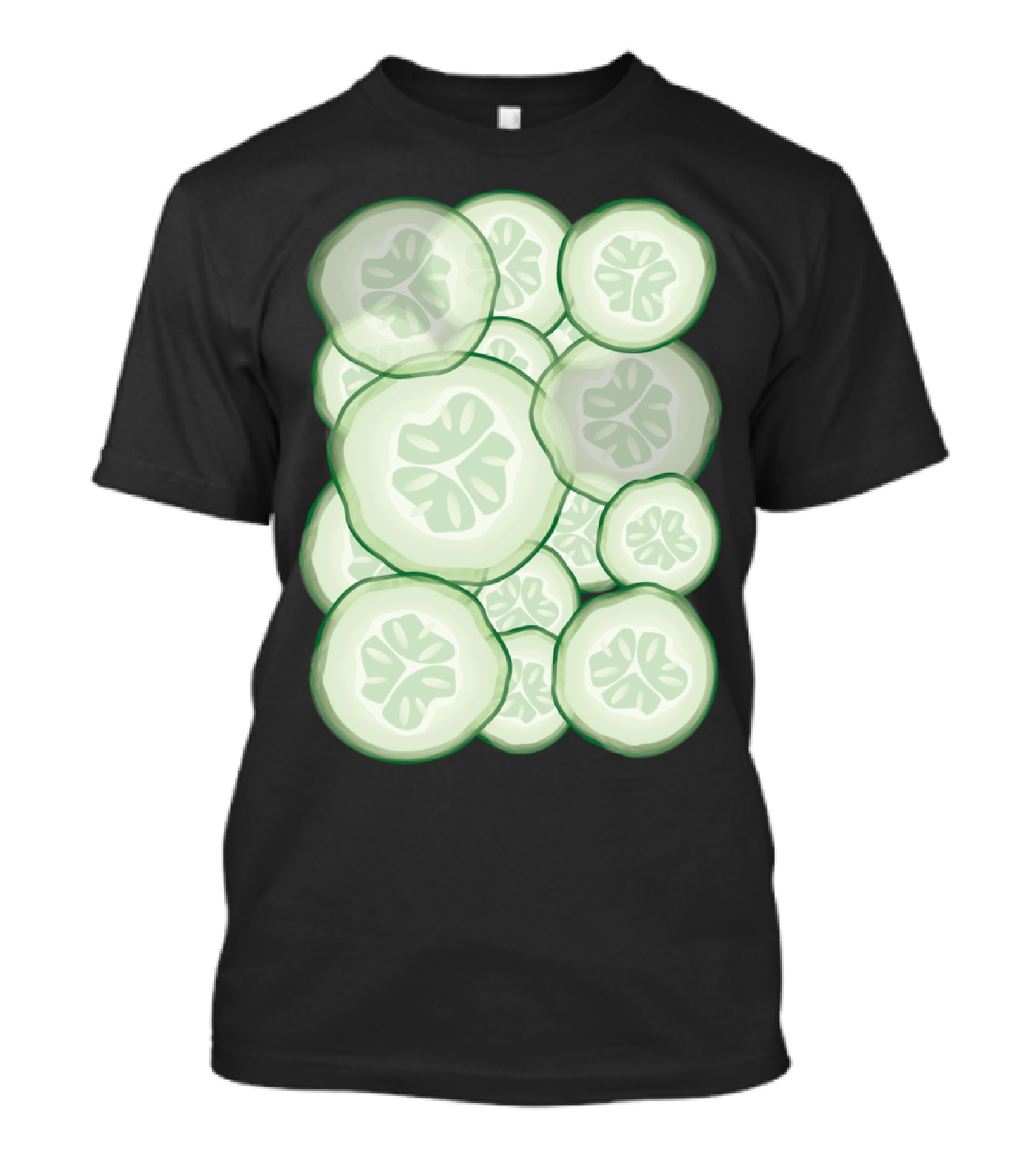 Cucumber Slices Repeating T-Shirt