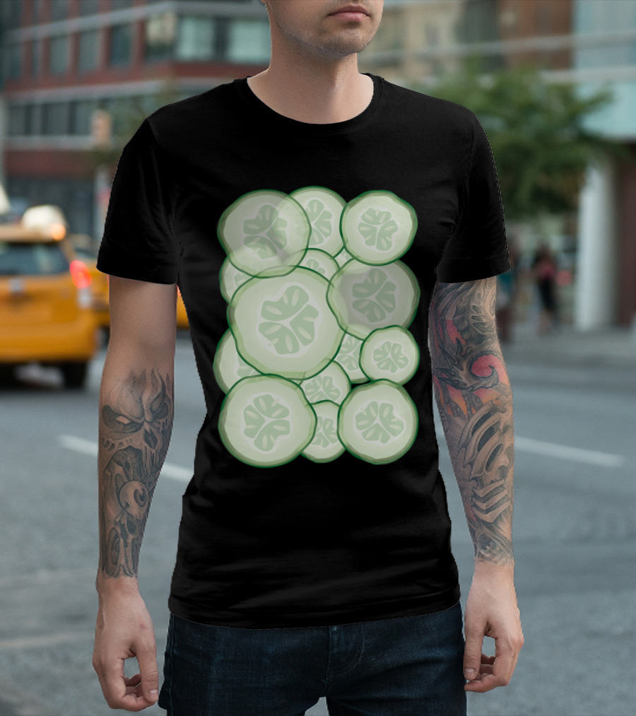 Cucumber Slices Repeating T-Shirt