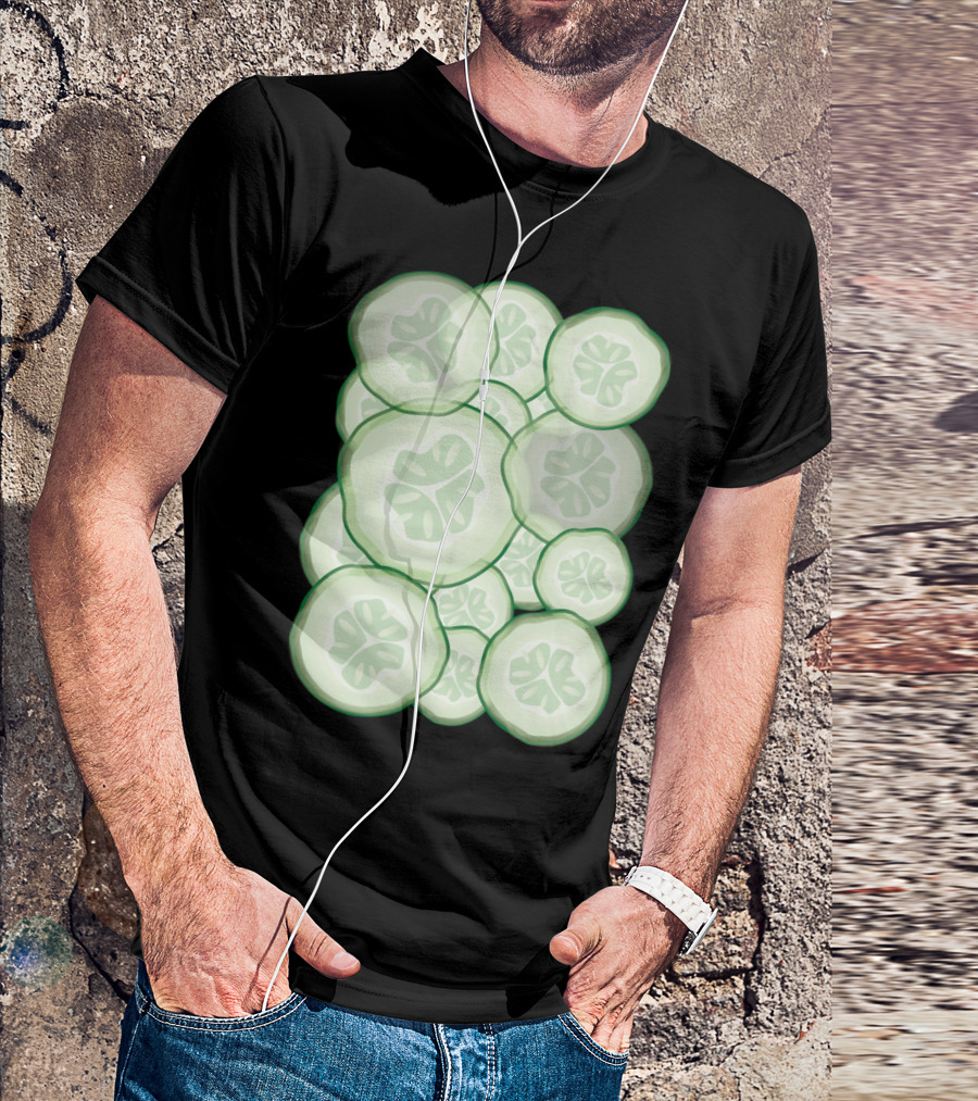 Cucumber Slices Repeating T-Shirt