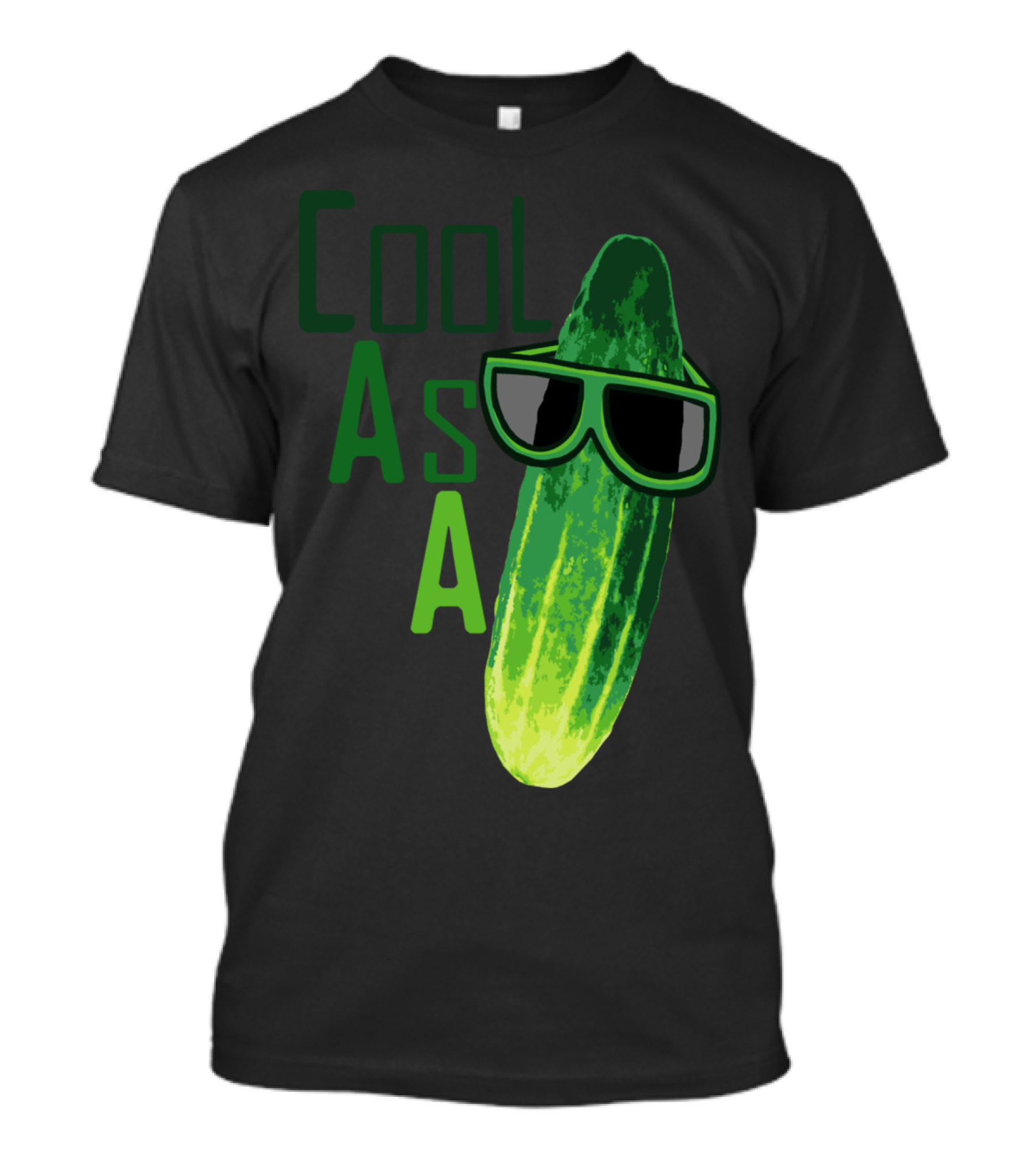 Cool As A Cuke T-Shirt With Sunglasses Cucumber T-Shirt