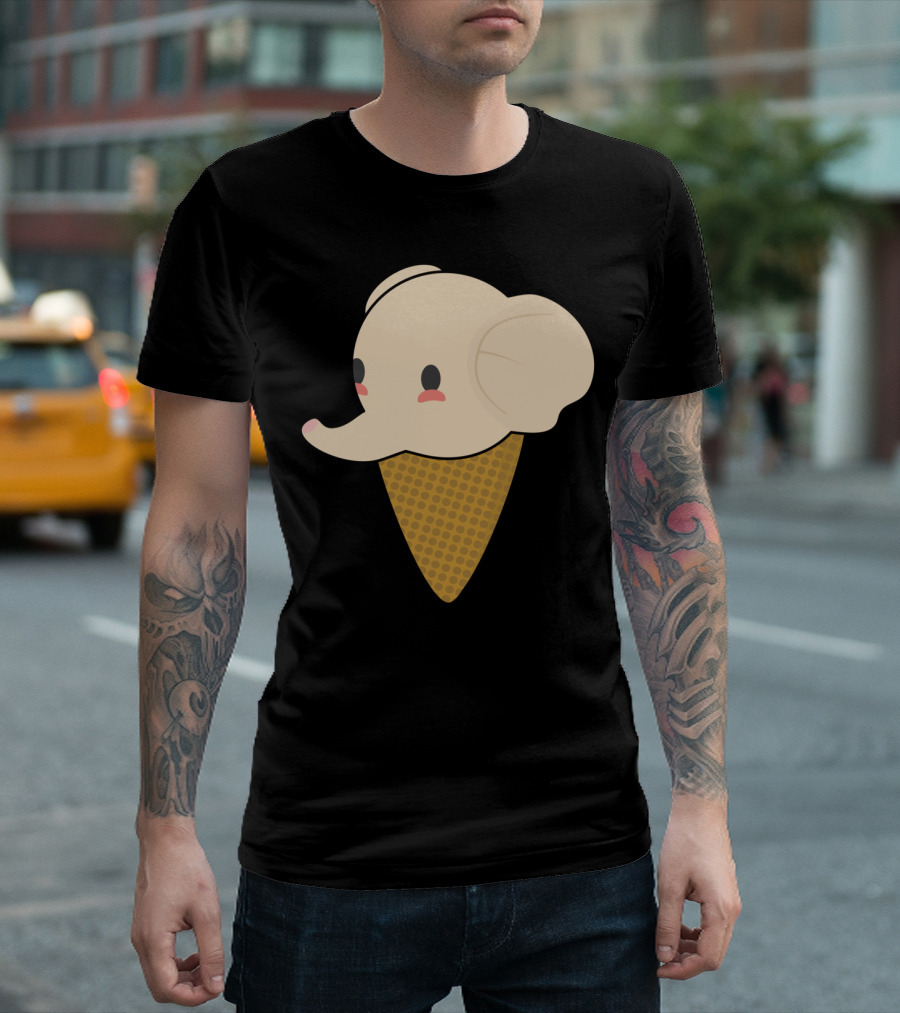 Elephant Ice Cream Cone T-Shirt