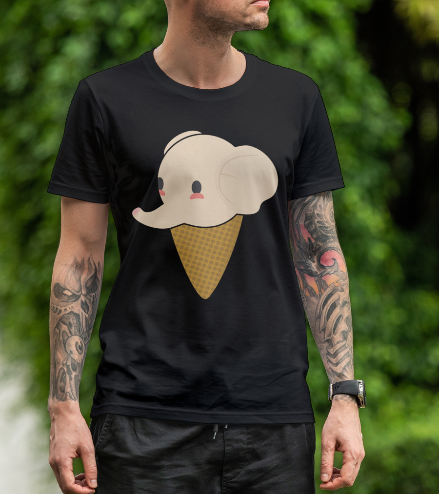Elephant Ice Cream Cone T-Shirt