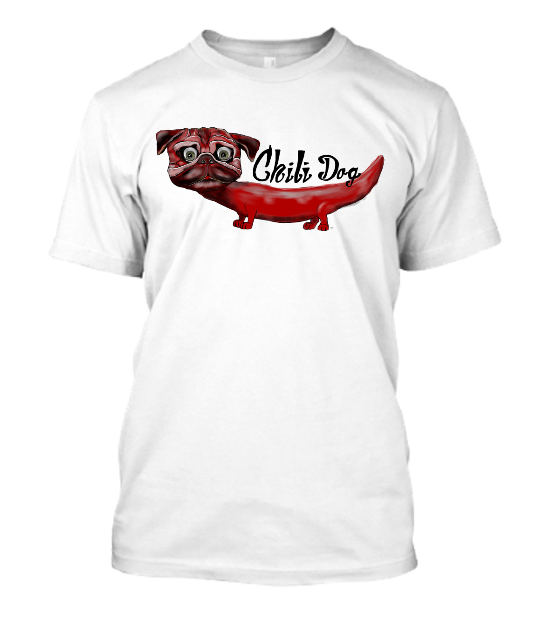 Chili Dog T S Long Dachshund Pug Hybrid T-Shirt