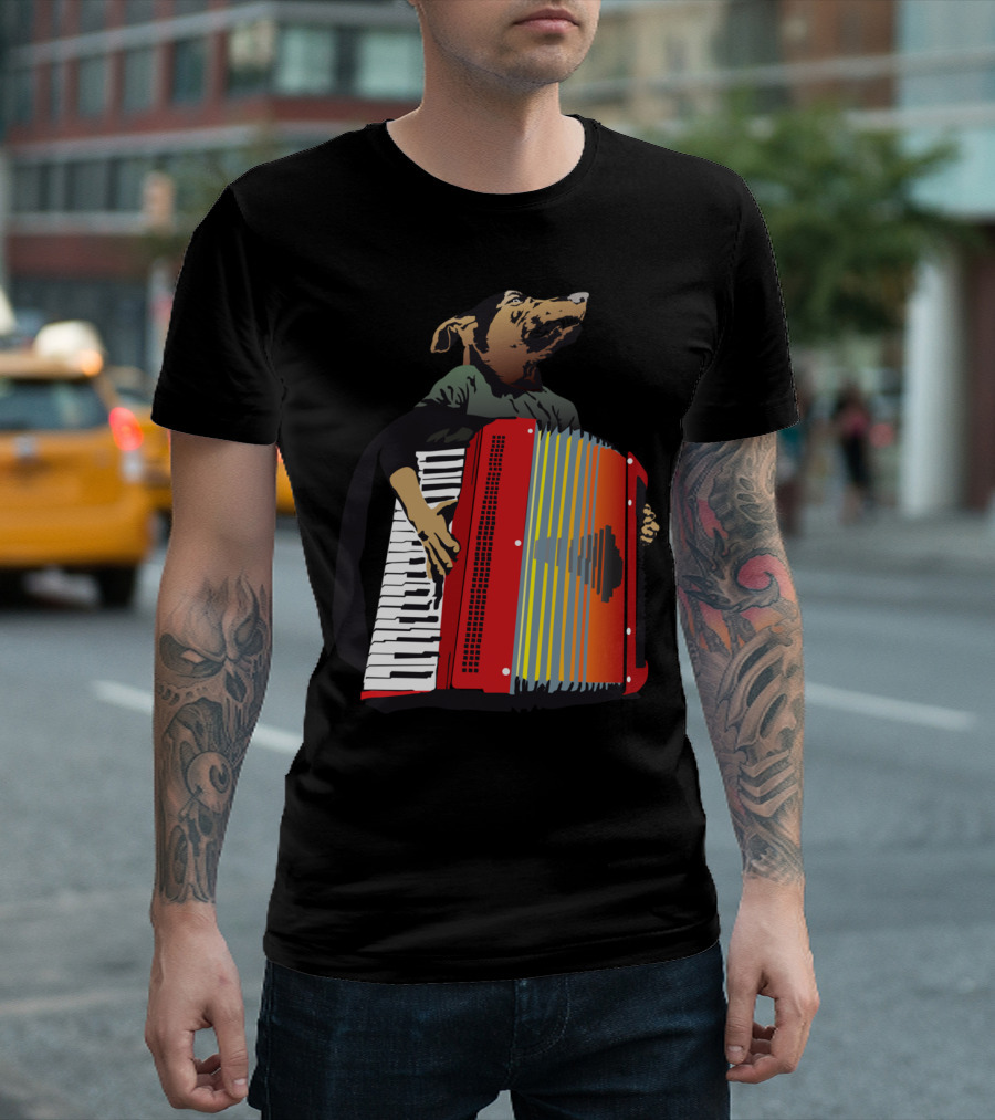 Cumbia Dog Accordion Player T-Shirt