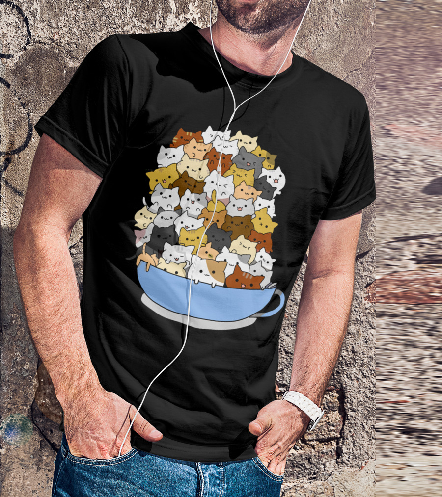 Cup Full Of Cats Cuteness Explosion T-Shirt