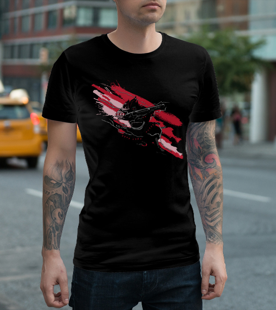 Samurai Power Warrior Red Slash T-Shirt