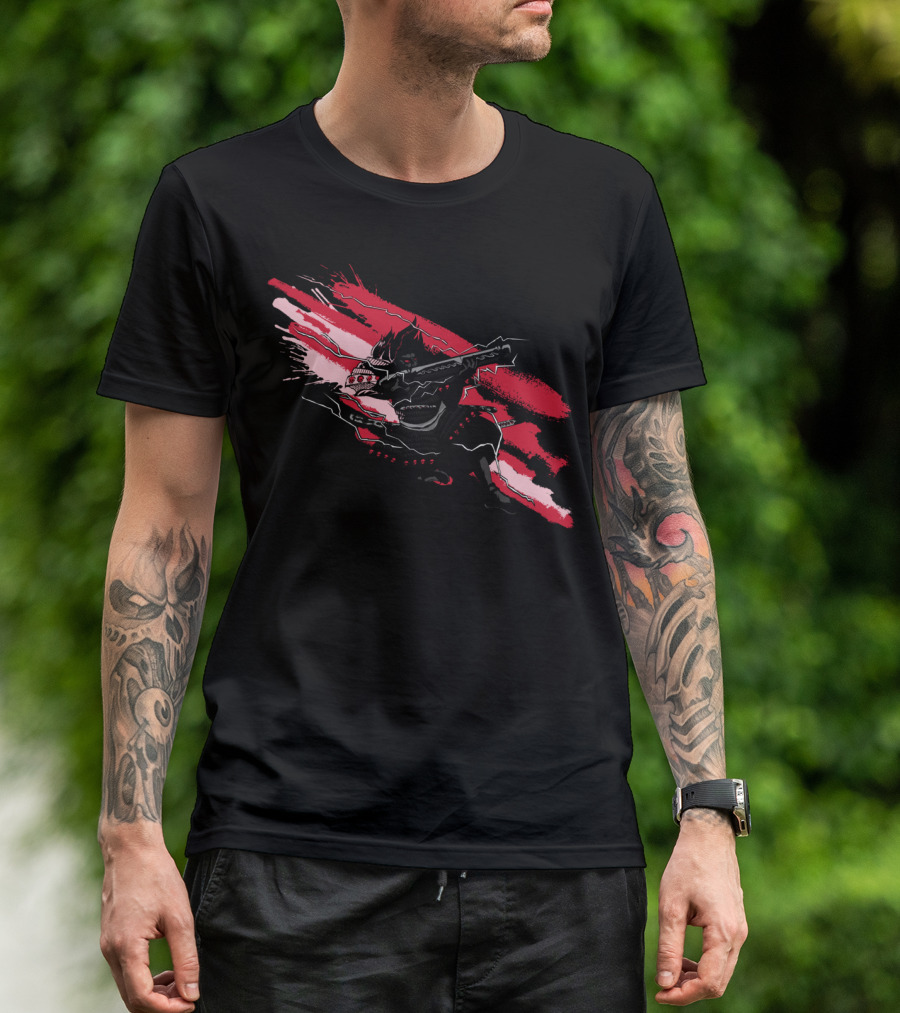 Samurai Power Warrior Red Slash T-Shirt