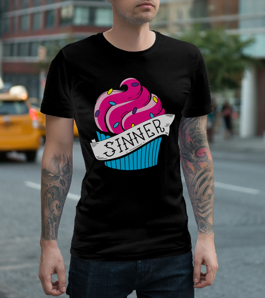 Cupcake Oldschool Tattoo SINNER T-Shirt