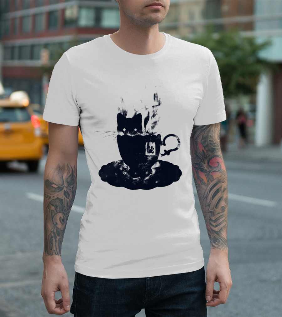 Cozy Tea Time with My Adorable Feline Companion T-Shirt