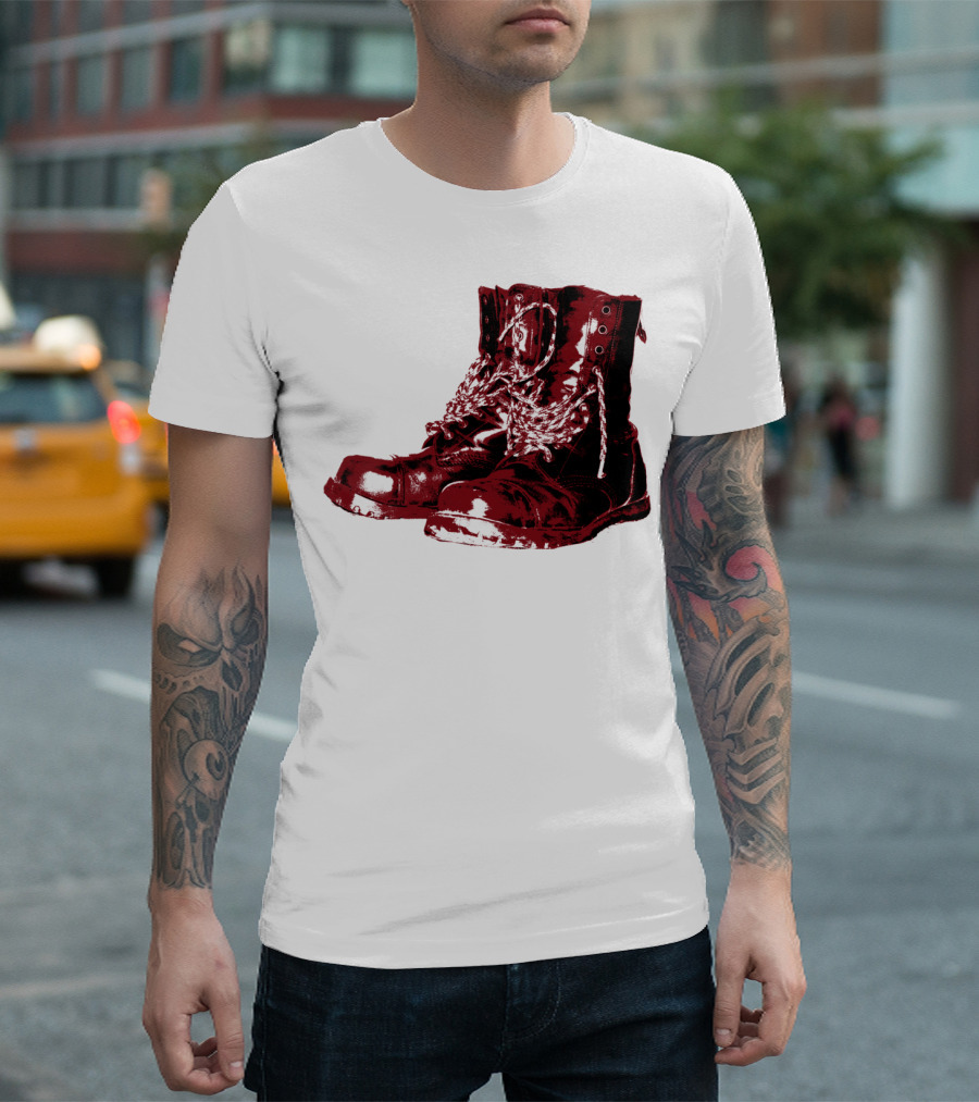 Boots T Red Combat Boots T-Shirt