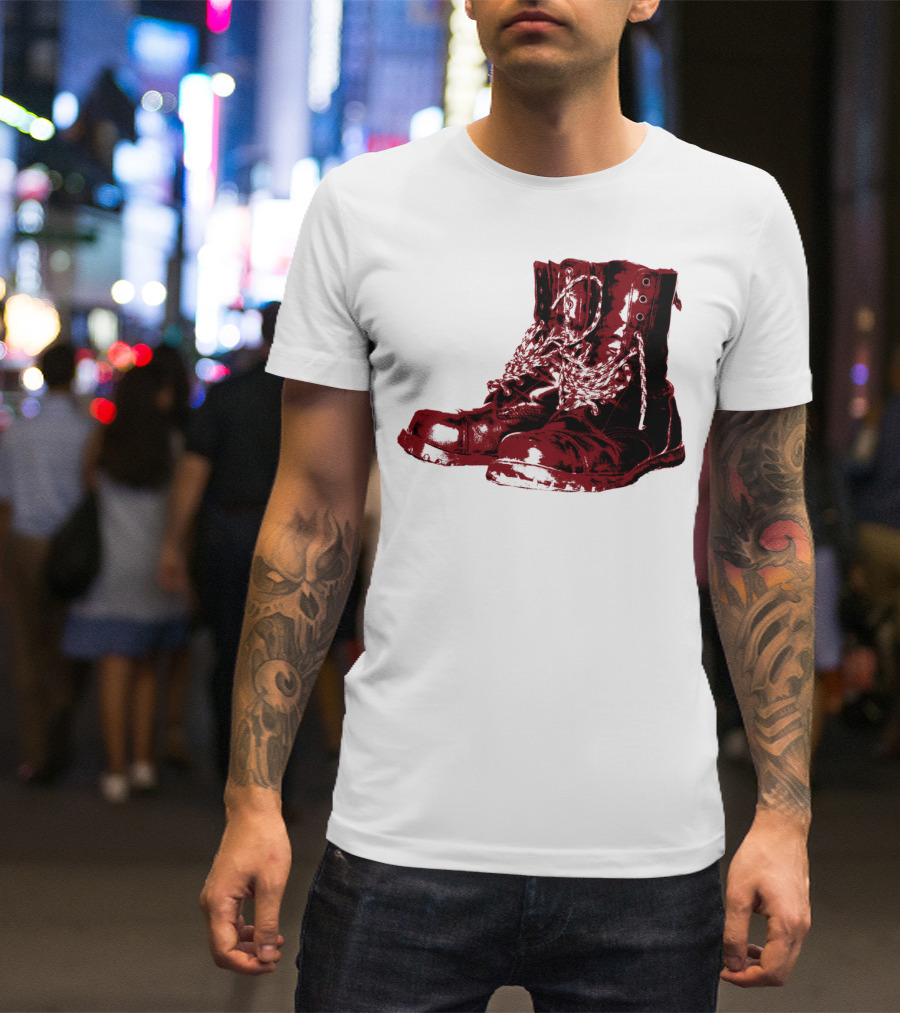 Boots T Red Combat Boots T-Shirt