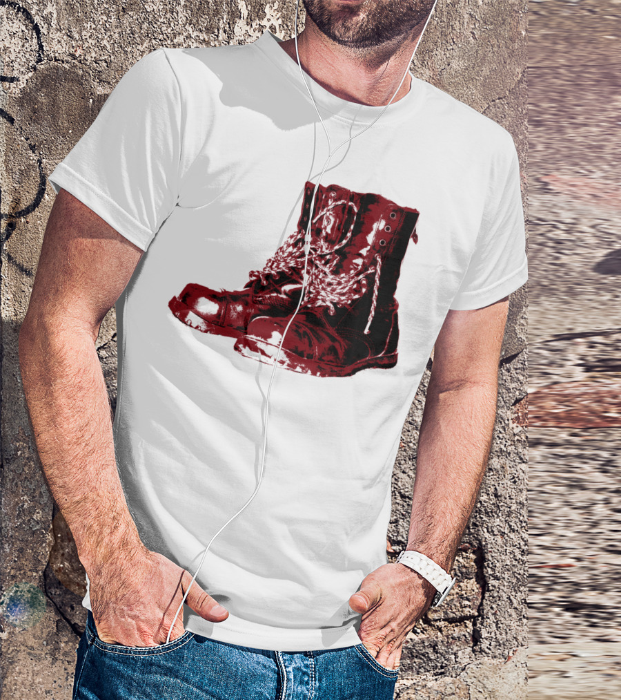 Boots T Red Combat Boots T-Shirt