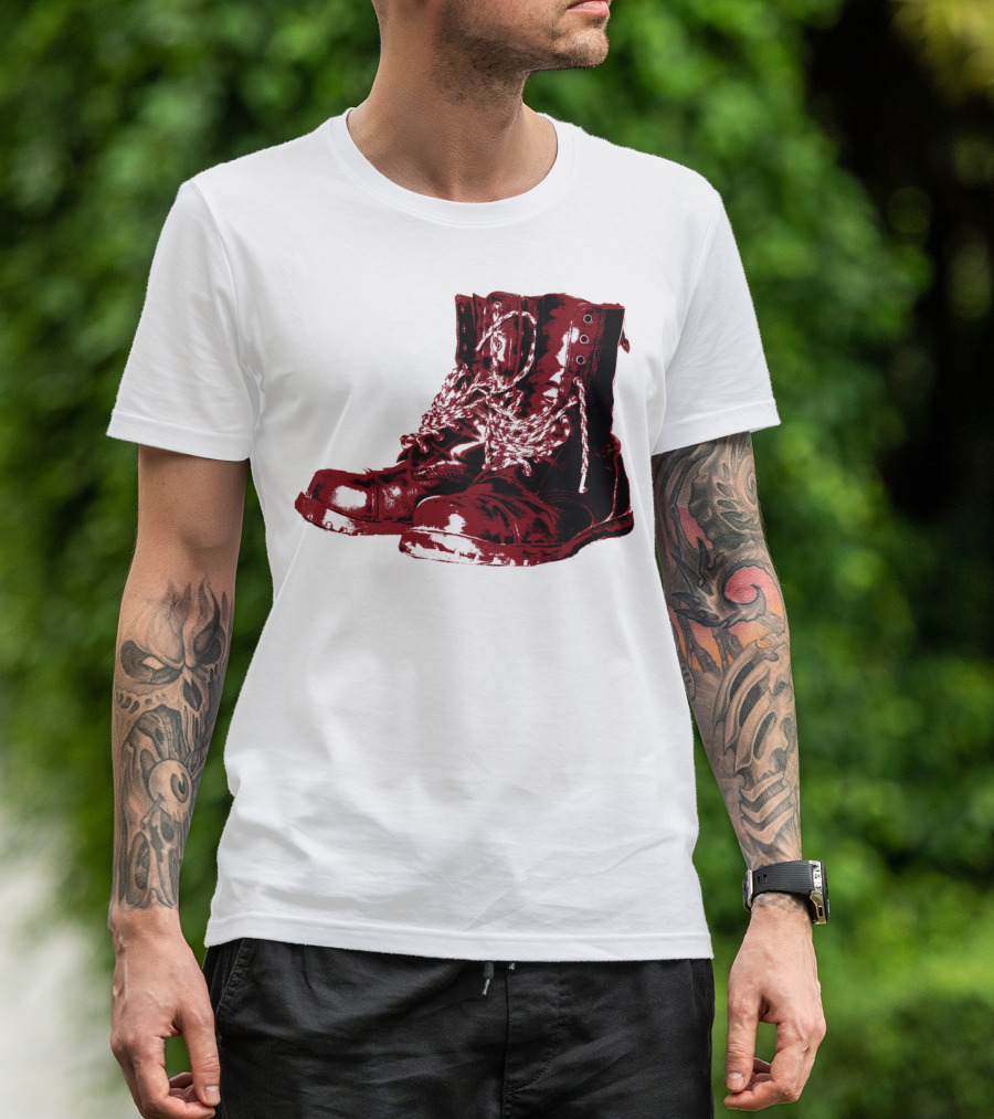 Boots T Red Combat Boots T-Shirt