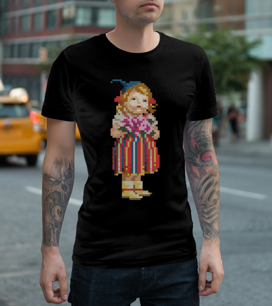 Flower Girl Pixel T-Shirt