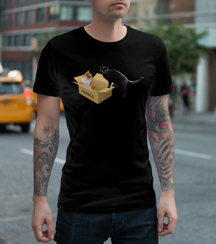 BORED CAT FRAGILE BOX CATS T-Shirt
