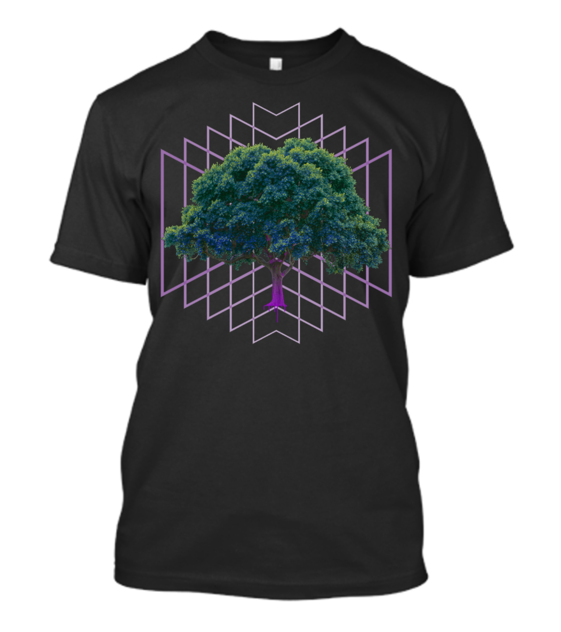 Nature Beyond Conventional Boundaries Geometric Tree T-Shirt
