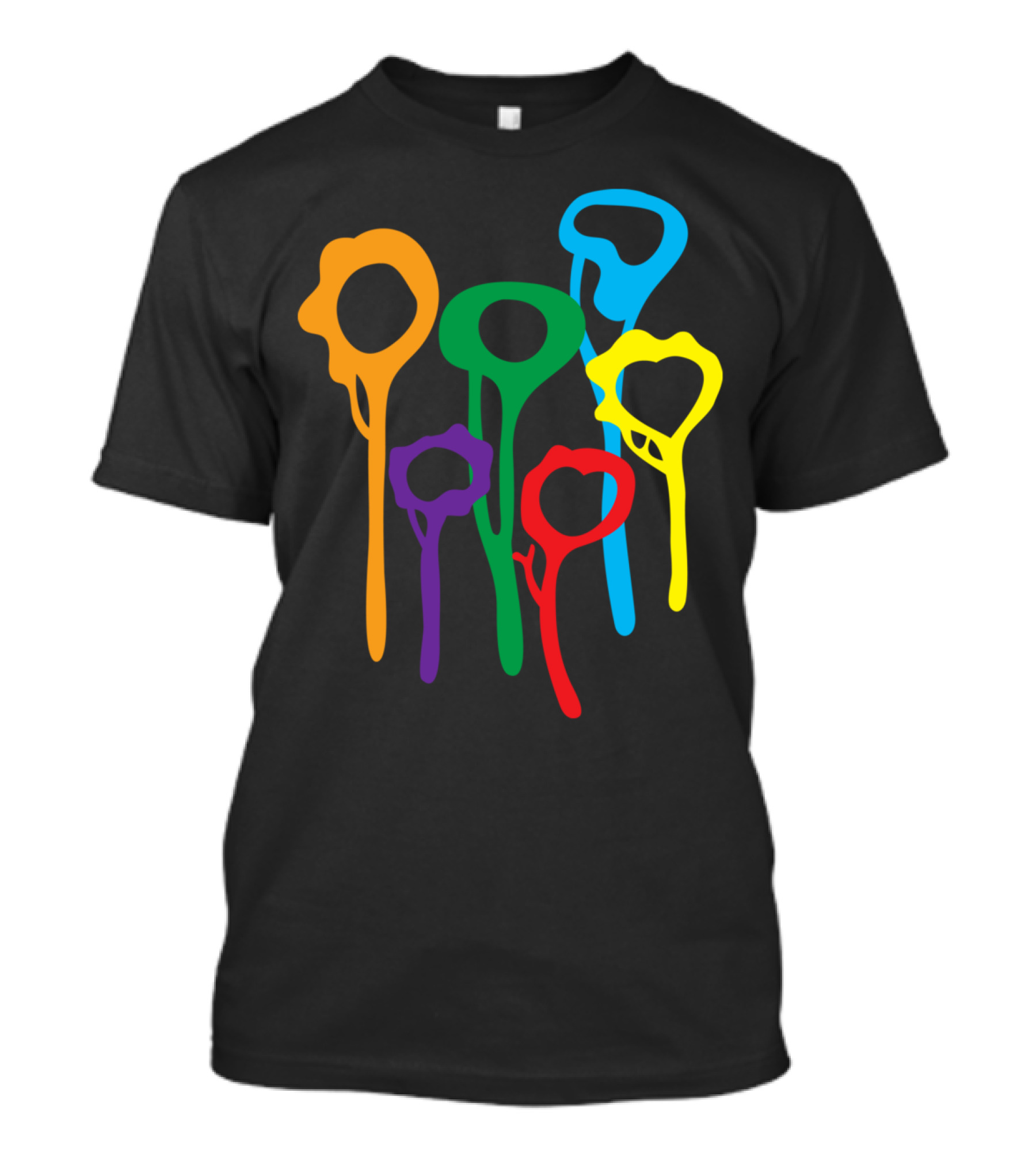 Trees Familyr Colorful Dripping T-Shirt