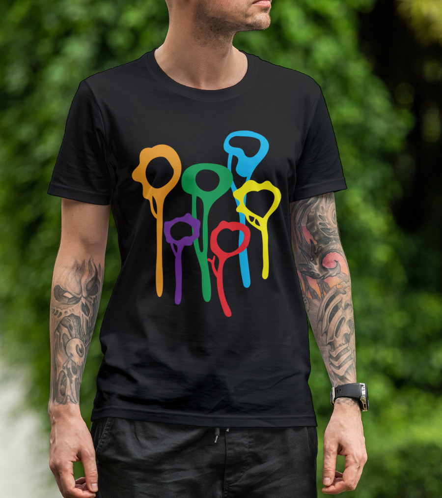 Trees Familyr Colorful Dripping T-Shirt