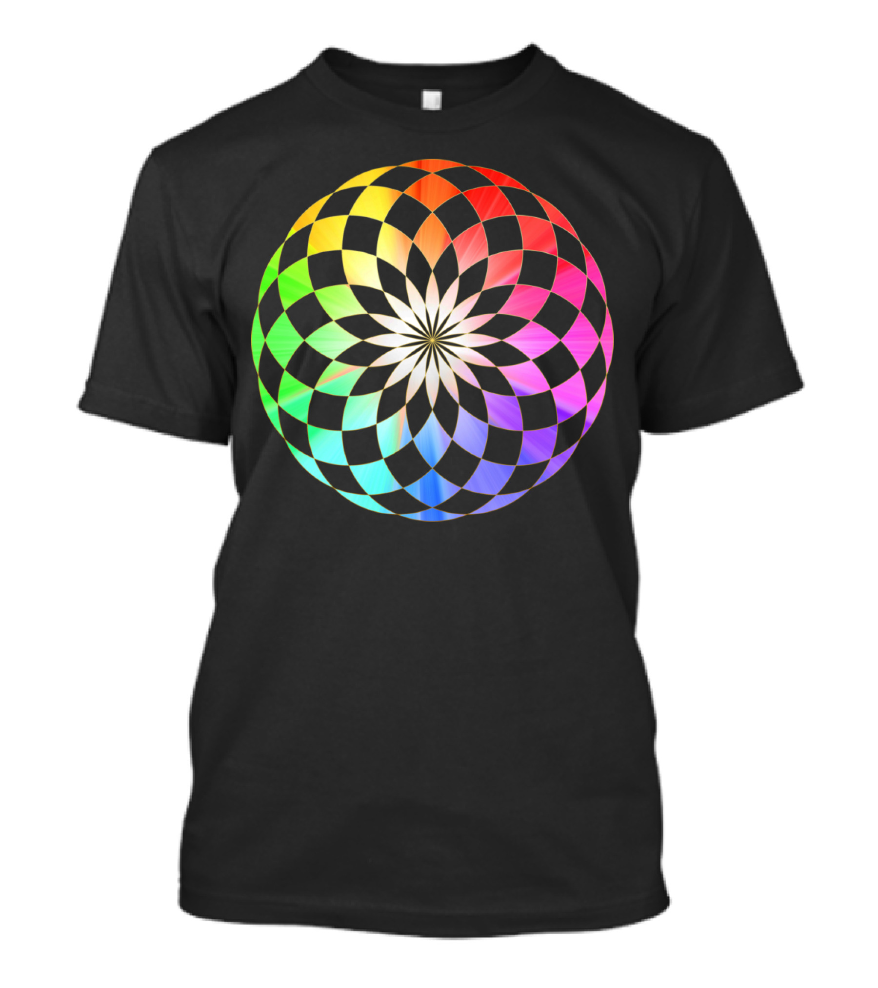 Rainbow Flower Mandala T-Shirt