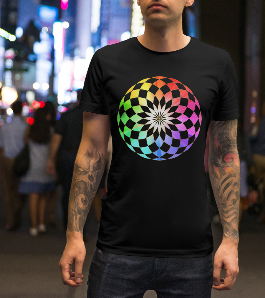 Rainbow Flower Mandala T-Shirt