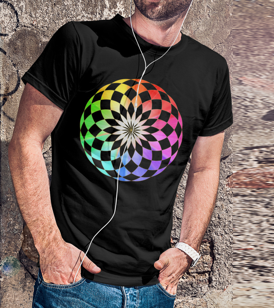 Rainbow Flower Mandala T-Shirt