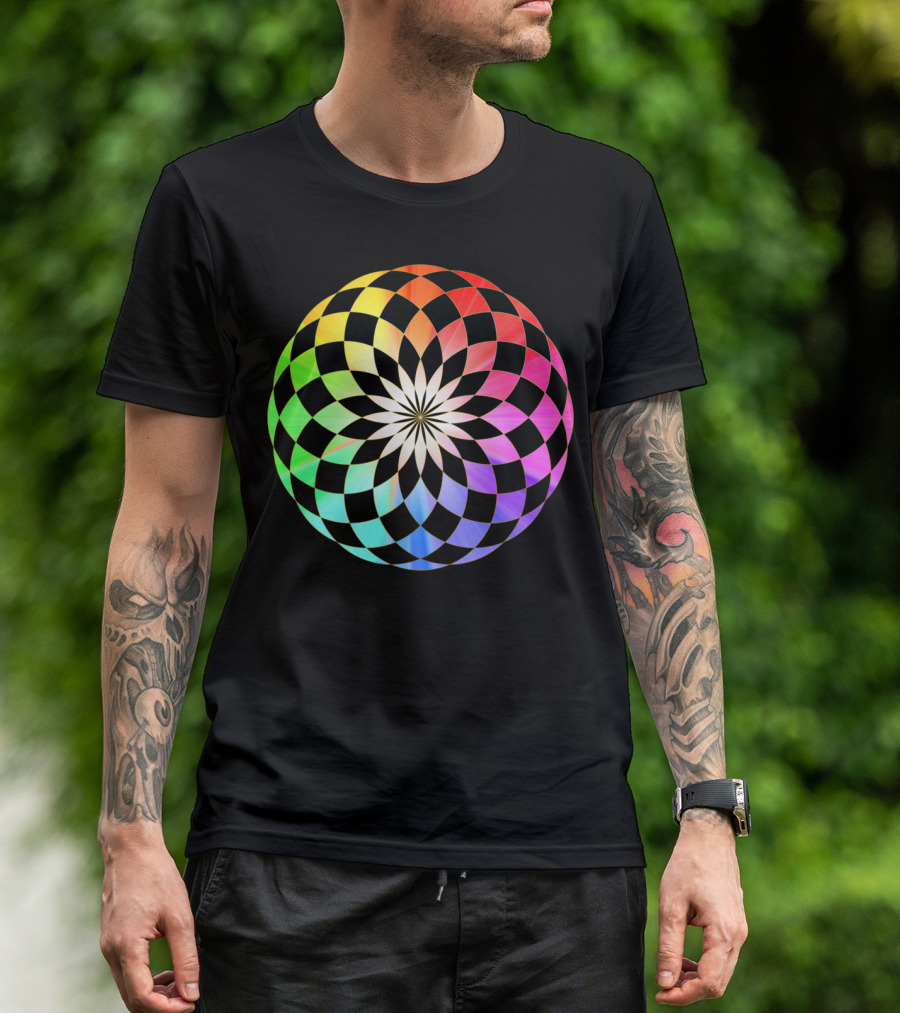 Rainbow Flower Mandala T-Shirt