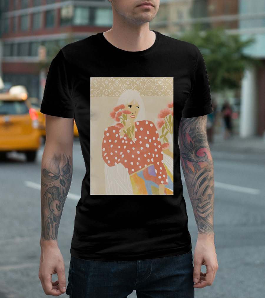 Destiny Is In Her Hands Flowers Polka Dots T-Shirt
