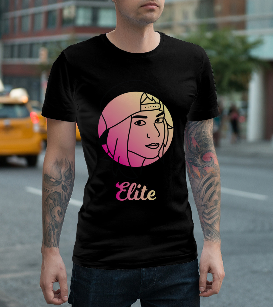 Elite Gradient Portrait Cap T-Shirt