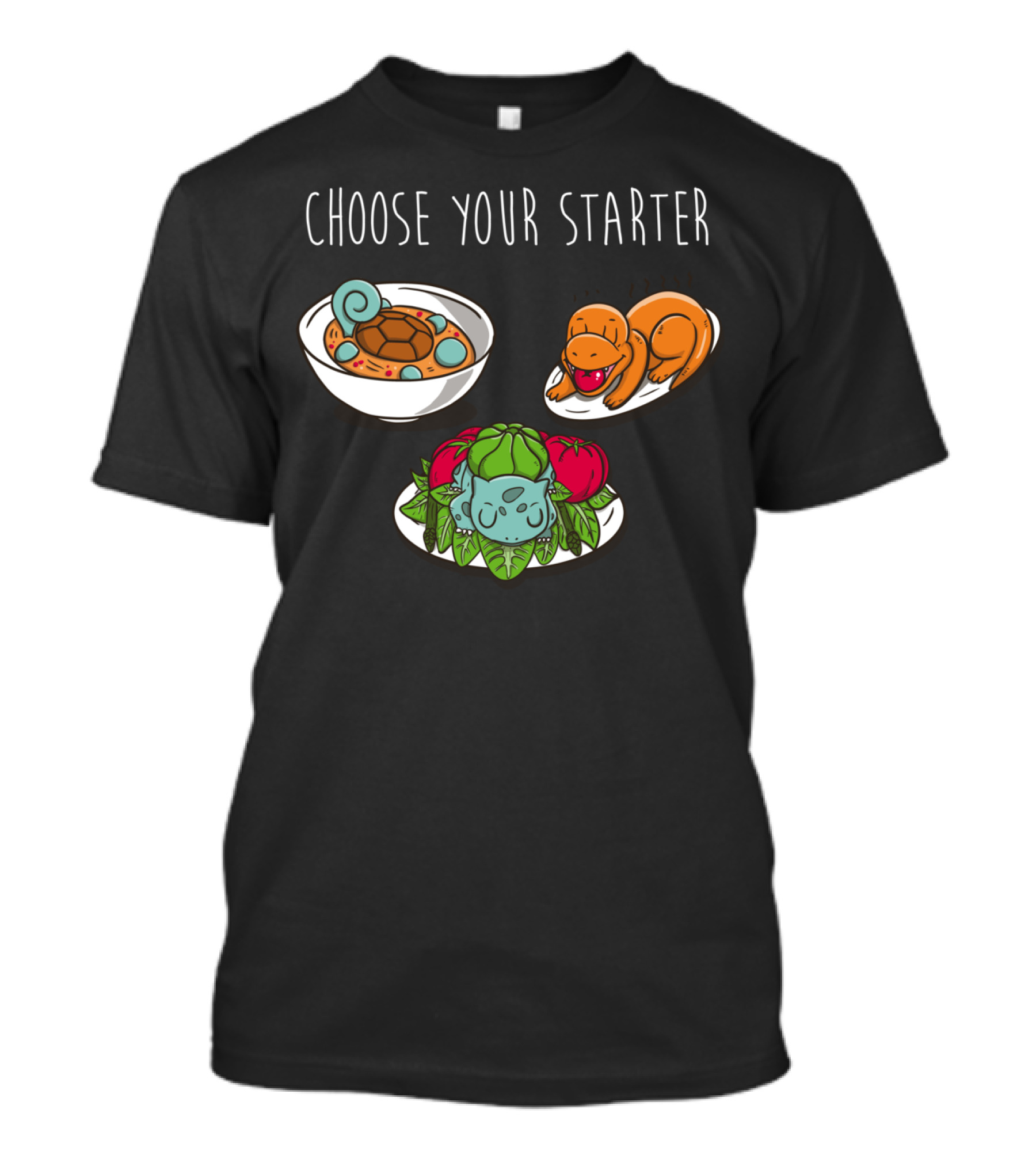 Choose Your Starter Pokemon Inspired Dish Trio T-Shirt