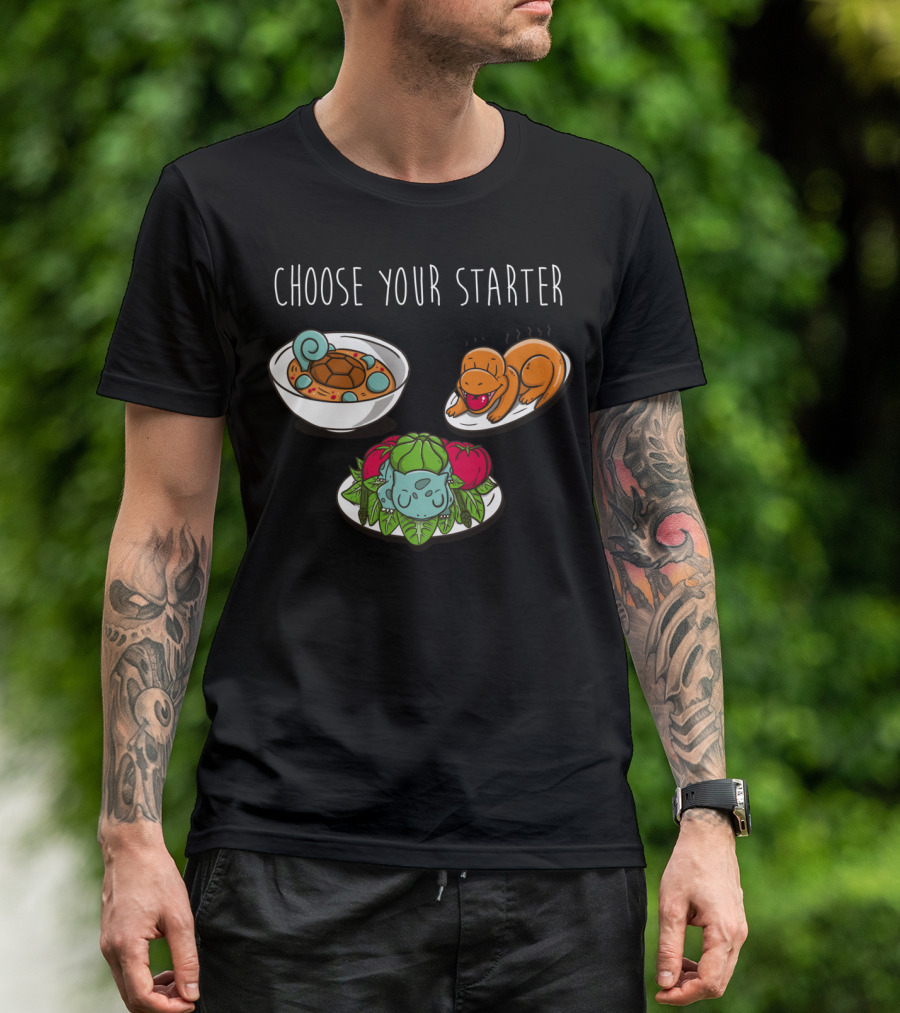 Choose Your Starter Pokemon Inspired Dish Trio T-Shirt