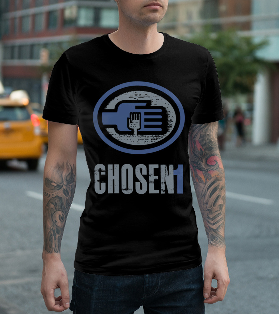Chosen1 Iconic Blue Hand Emblem T-Shirt