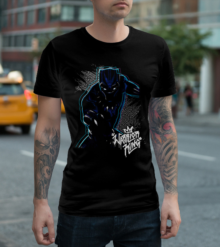 Warrior King Black Panther Marvel Geometric T-Shirt