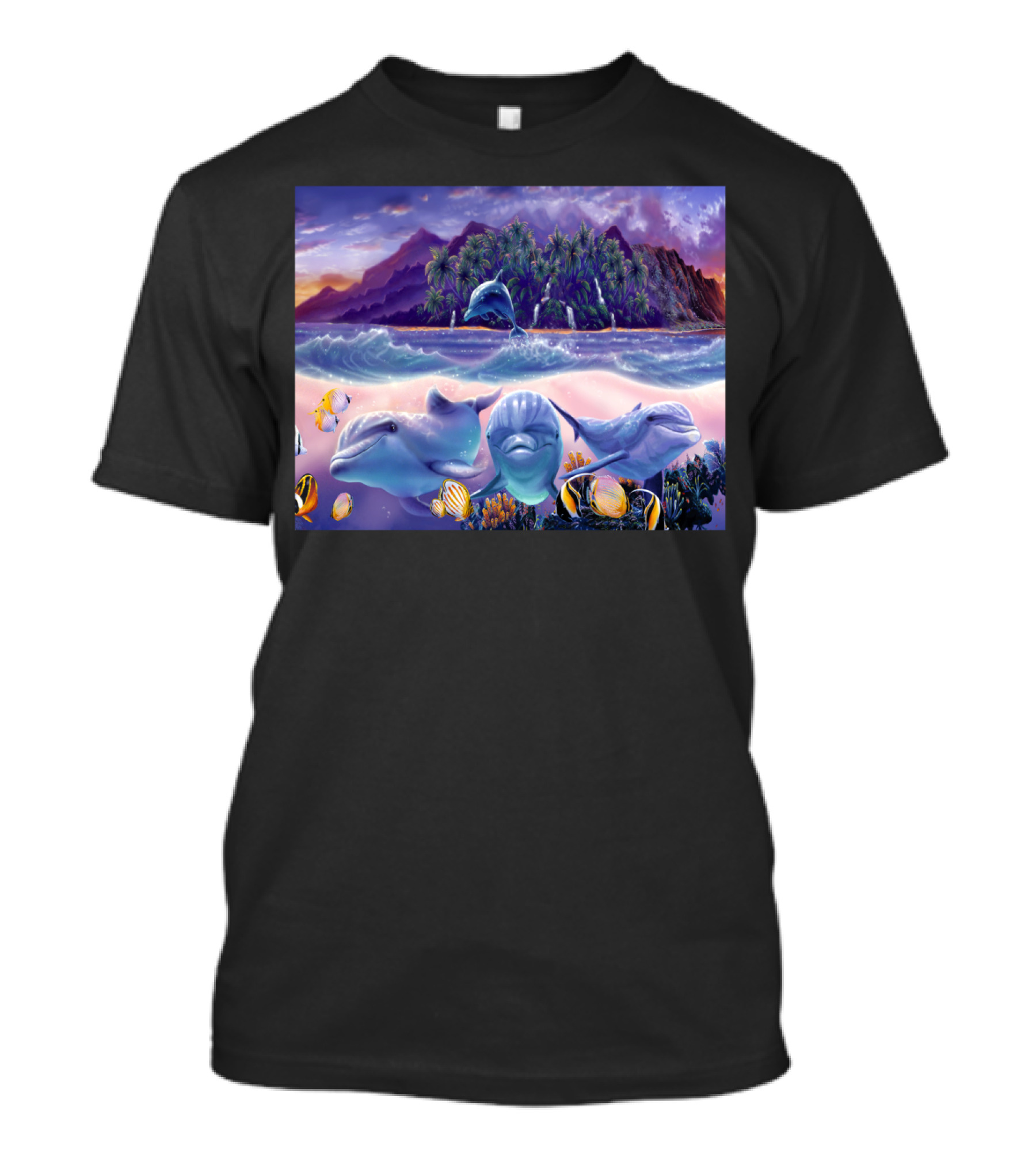 Tropic Dolphins Island Paradise Adventure T-Shirt